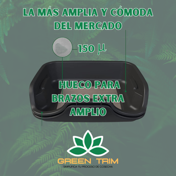 Con Green Trim tu cosecha bien hecha- Bandeja de manicurado con filtro y accesorios