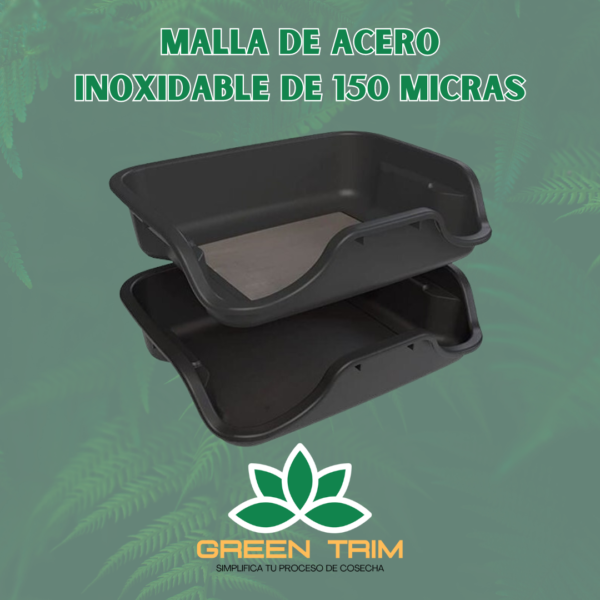 Con Green Trim tu cosecha bien hecha- Bandeja de manicurado con filtro y accesorios