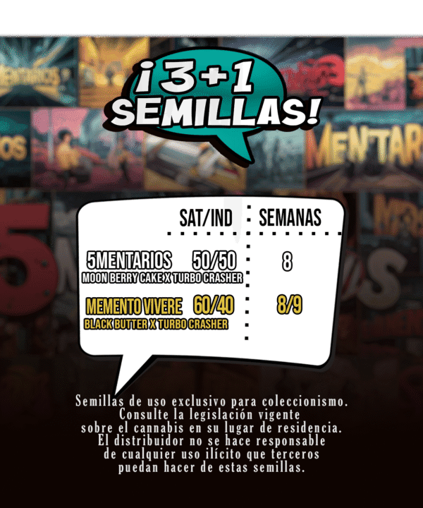 Semillas Feminizadas 5Mentarios Mallorca Breeders 3+1 Uds